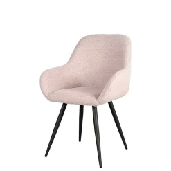 Skandi Armlehnenstuhl in Beigegrau Boucle - Olina (2er Set)