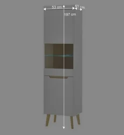 Skandi Designmöbel Wohnwand Set - Ginko (vierteilig)