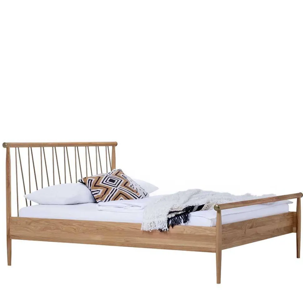 Skandi Doppelbett aus Wildeiche Honig - Reymons