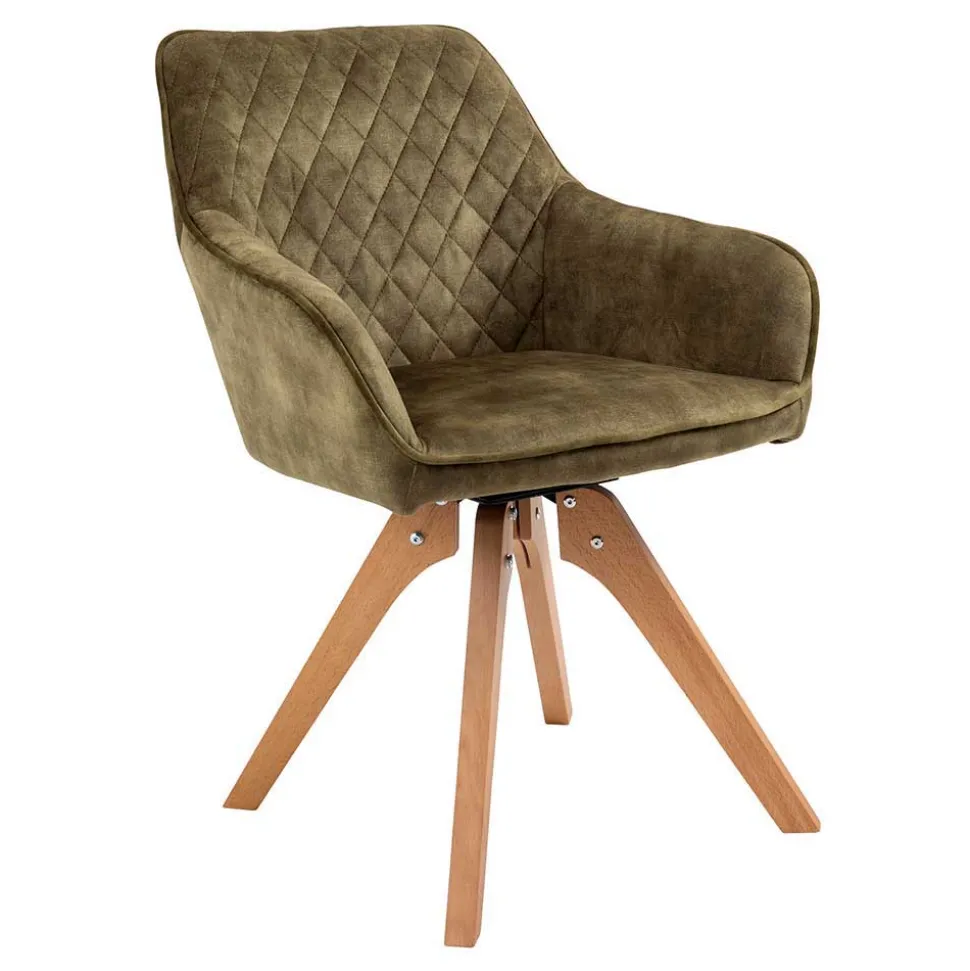 Skandi Essgruppe mit Samtstühlen - Inizio (siebenteilig)