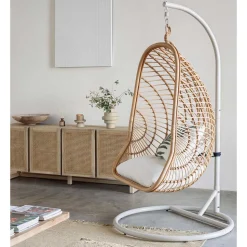 Skandi Hängesessel aus Rattan Geflecht - Palencia