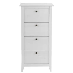 Skandi Hochkommode in Weiß lackiert - Astinion