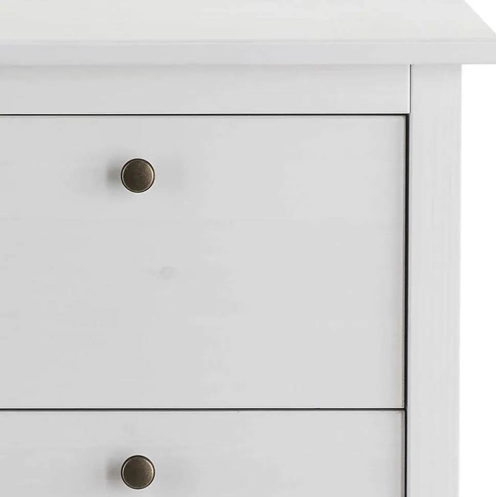 Skandi Hochkommode in Weiß lackiert - Astinion