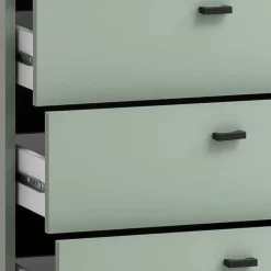 Skandi Hochkommode mit vier Schubladen & Fach - Velmarun