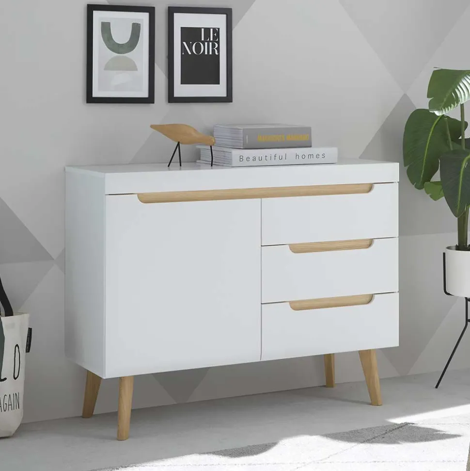 Skandi Kombi-Kommode 107 cm breit - Ginko