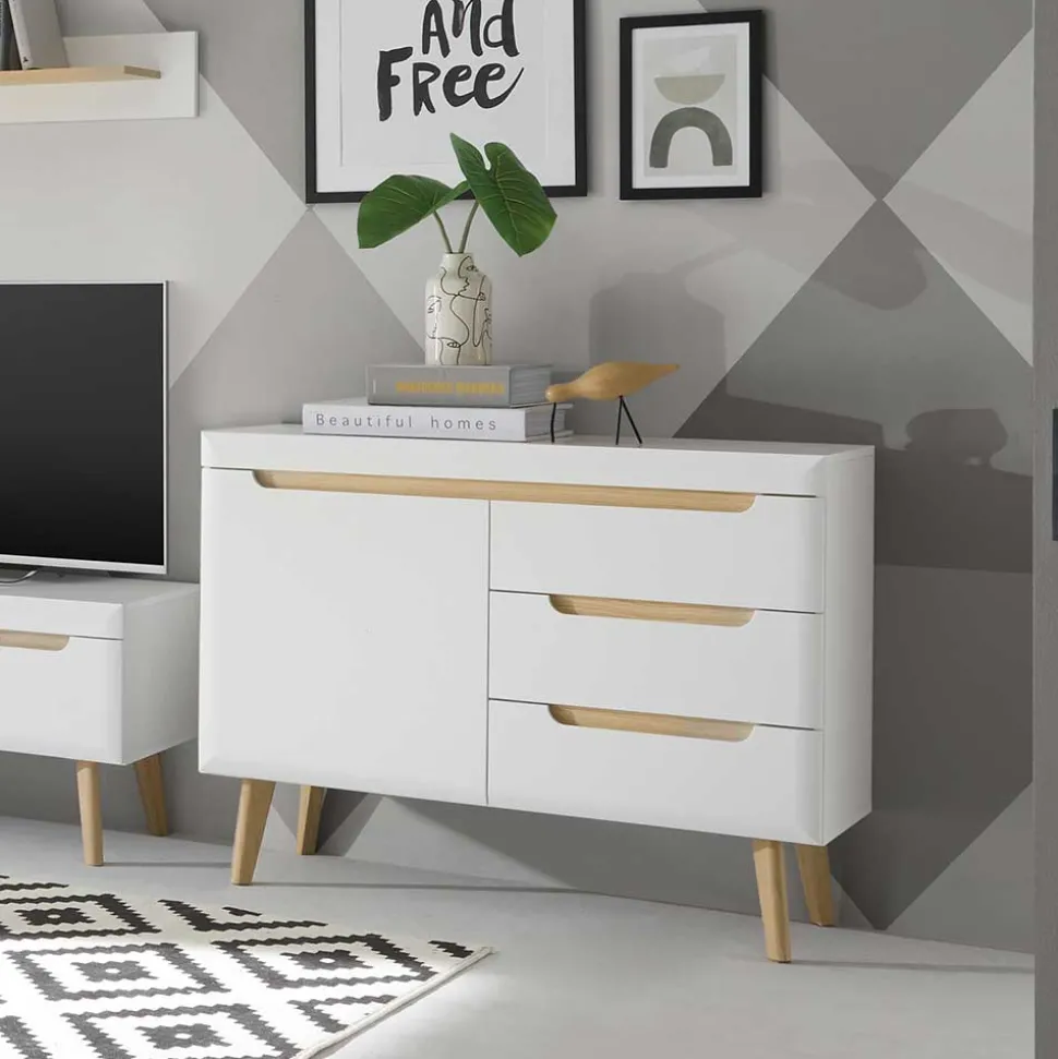 Skandi Kombi-Kommode 107 cm breit - Ginko