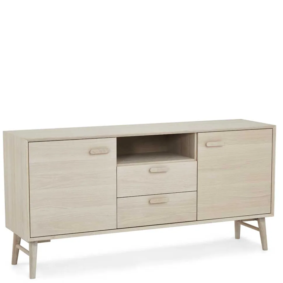 Skandi Kombi-Kommode in Eiche Weiß - Lametla