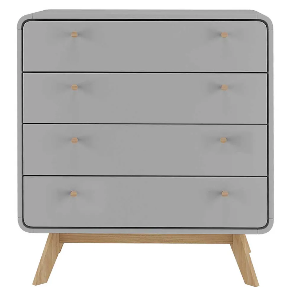 Skandi Kommode in Grau & Eiche - Wavan