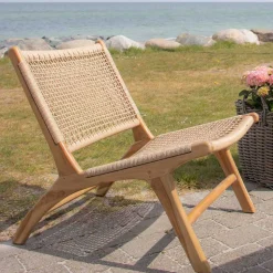 Skandi Loungestuhl aus Kordel Geflecht - Yannick