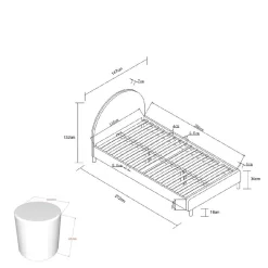 Skandi Polsterbett in Grün Boucle - Skylab