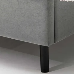 Skandi Polsterbett in Hellgrau & Schwarz - Stramo