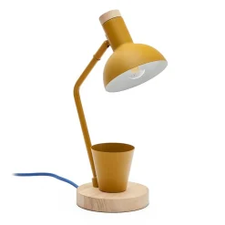 Skandi Schreibtischlampe in Senfgelb und Natur - Race