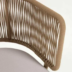 Skandi Sessel aus Geflecht Kordel in Beige - Suvacol (2er Set)