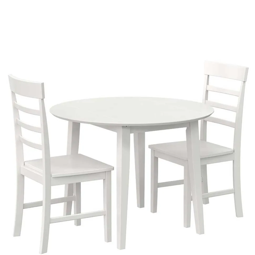 Skandi Tischgruppe in Weiß - Rarera (dreiteilig)