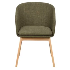 Skandi Tischsessel in Dunkelgrün - Loris (2er Set)