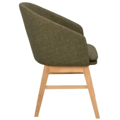 Skandi Tischsessel in Dunkelgrün - Loris (2er Set)