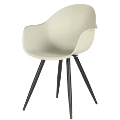 Skandi Tischsessel in Hellgrau & Schwarz - Naviron (2er Set)