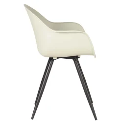 Skandi Tischsessel in Hellgrau & Schwarz - Naviron (2er Set)