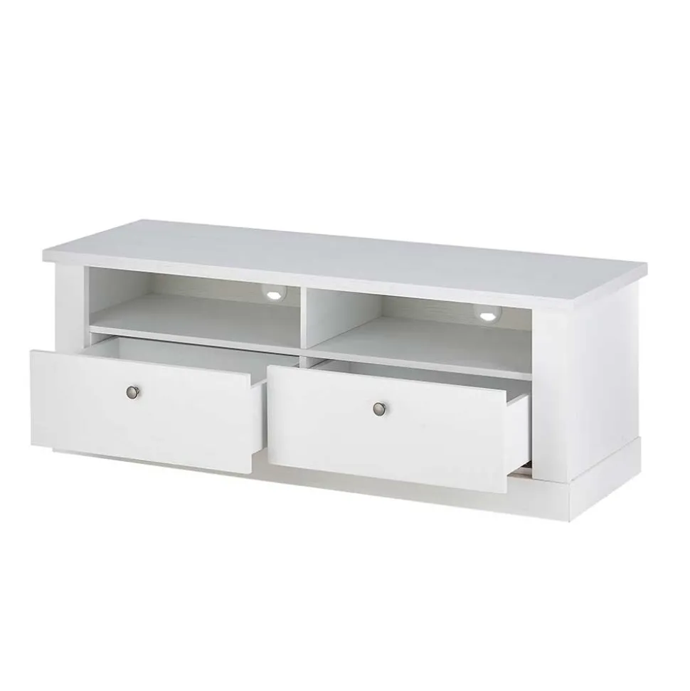 Skandi TV Board in weißer Holzoptik Pinie - Liancos
