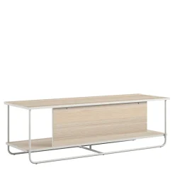 Skandi TV Tisch in Weiß und Natur - Elmavirio