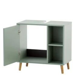 Skandi Waschbeckenunterschrank in Graugrün - Vereny