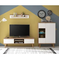 Skandi Wohnzimmermöbel im Set - Cablos III (dreiteilig)