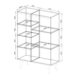 Skandi Wohnzimmermöbel im Set - Cablos III (dreiteilig)