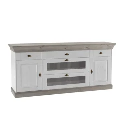 Skandinavisches Sideboard Mirandesca in Weiß Grau