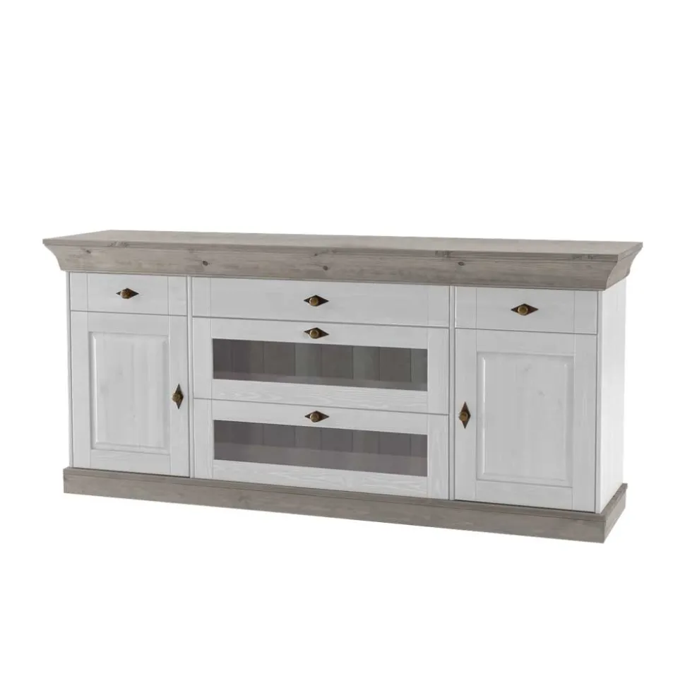 Skandinavisches Sideboard Mirandesca in Weiß Grau