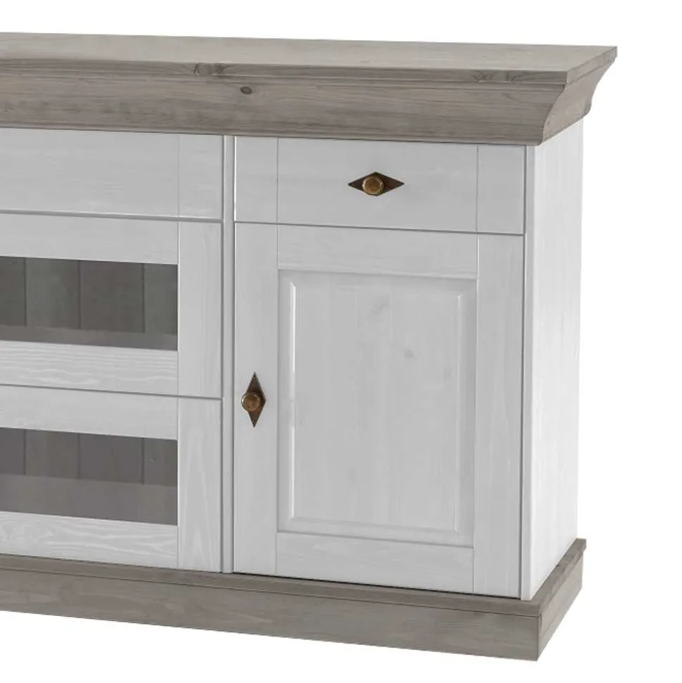 Skandinavisches Sideboard Mirandesca in Weiß Grau