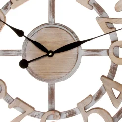 Skelett Design Wanduhr in White Wash - Herri