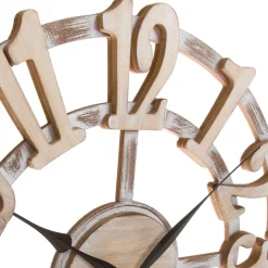 Skelett Design Wanduhr in White Wash - Herri