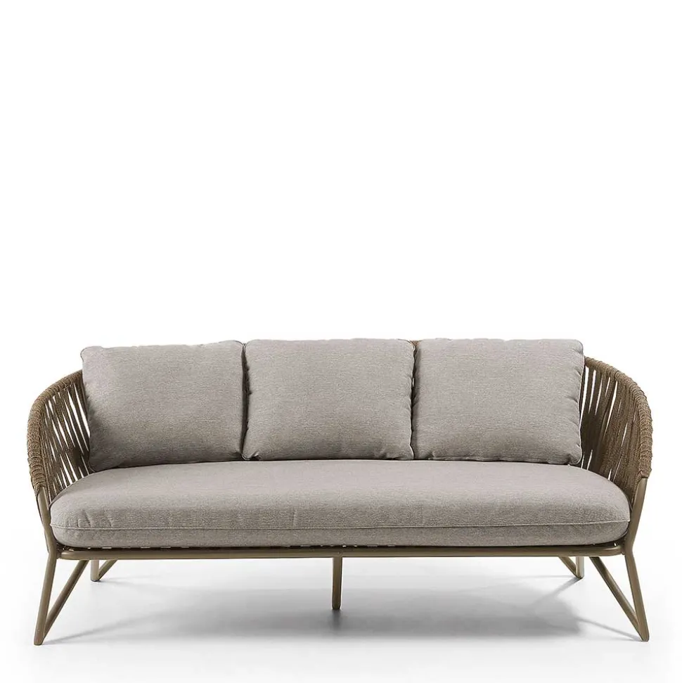 Sofa aus Seilgeflecht in Hellbraun & Beige - Jadnea