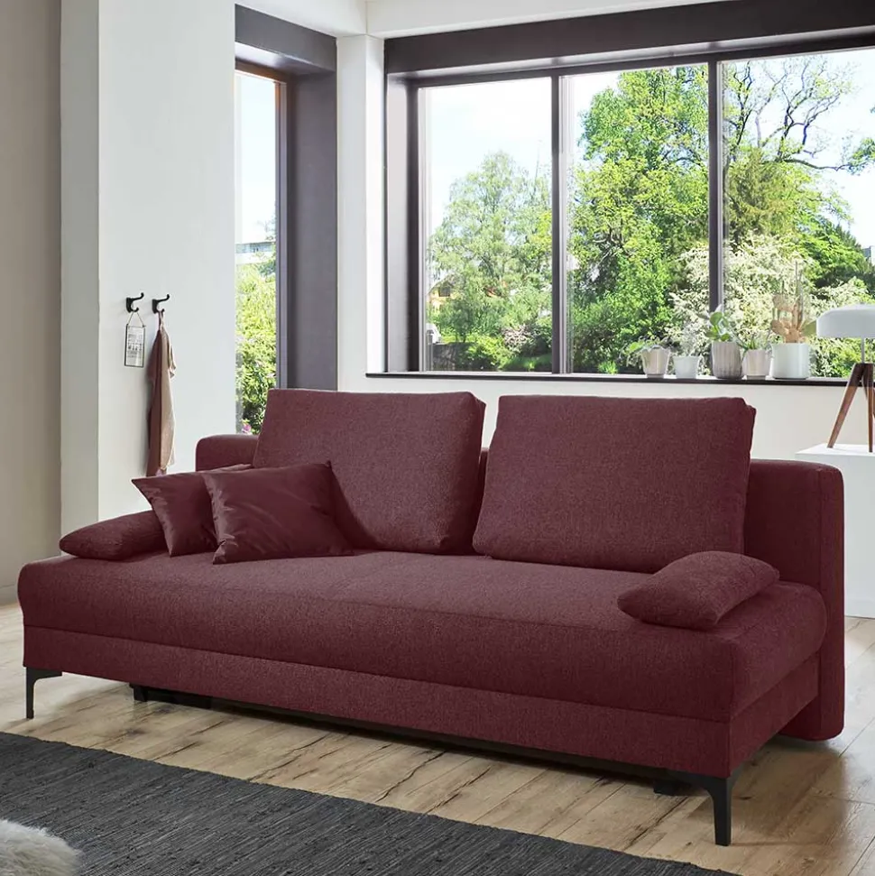 Sofa mit Bettfunktion in dunklem Lila - Ninjos