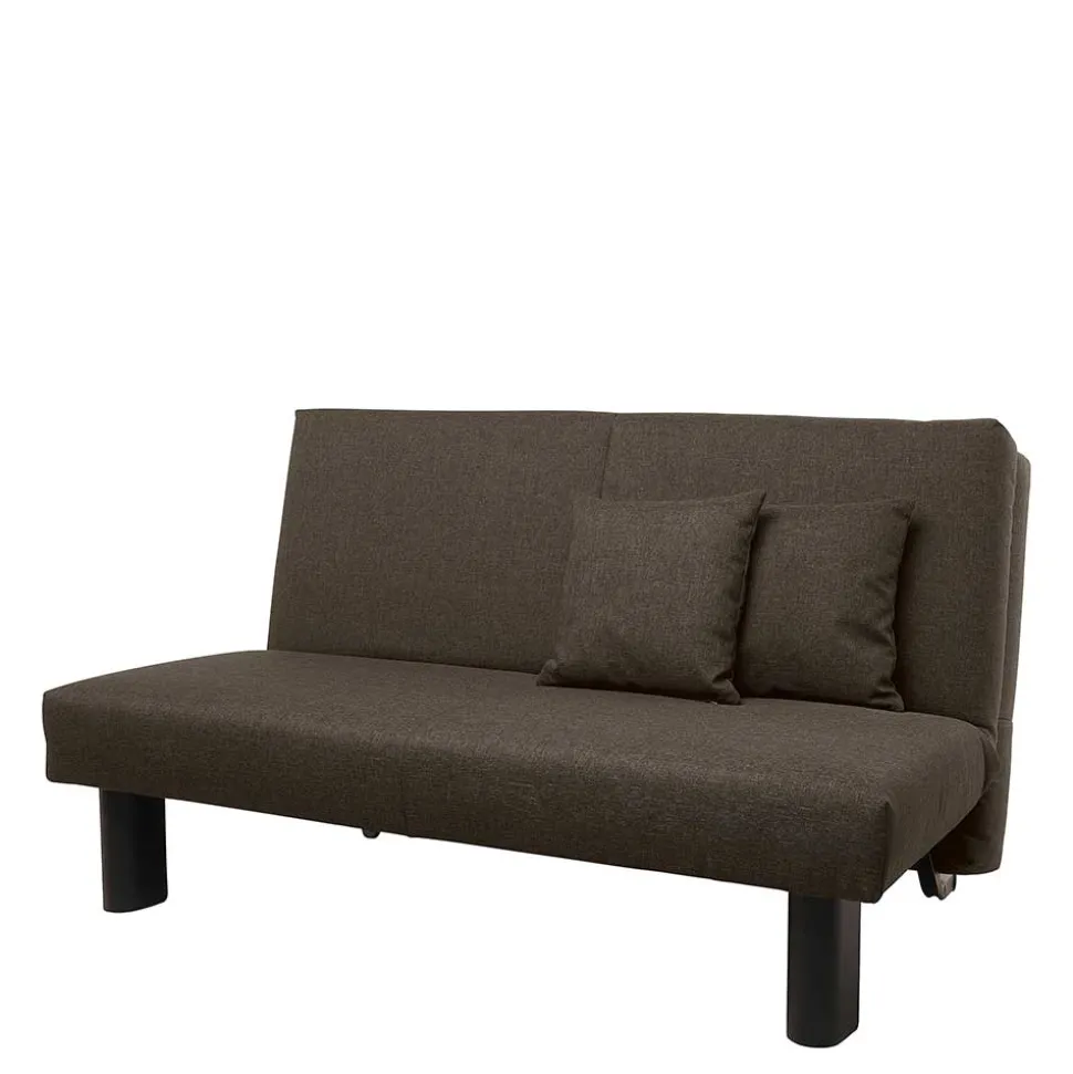 Sofa mit Bettfunktion in Braun mit Schwarz - Amor