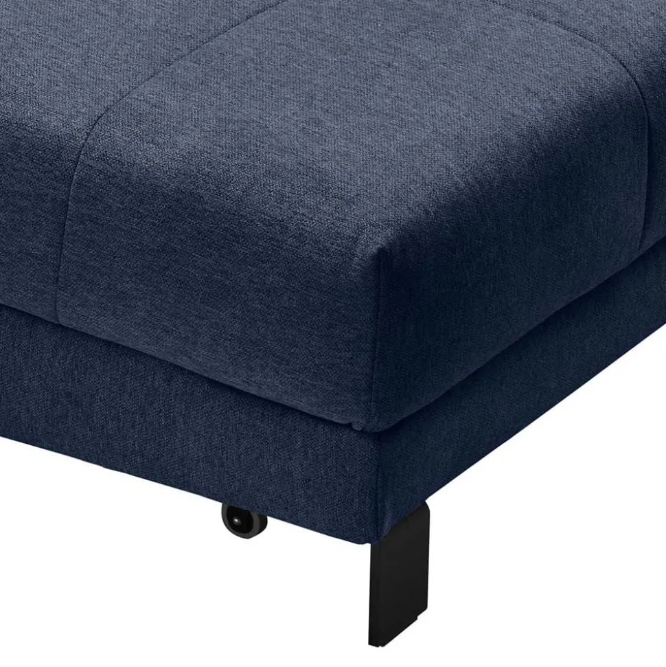 Sofa mit Bettfunktion in Blau Webstoff - Sulara