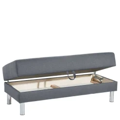 Sofaecke in Jeansblau mit Chrom - Rudolf (zweiteilig)