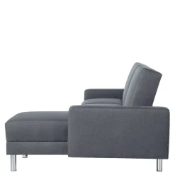 Sofaecke in Jeansblau mit Chrom - Rudolf (zweiteilig)