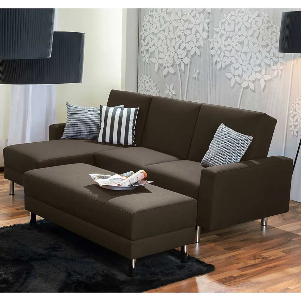 Sofaecke mit Hocker - Bettfunktion - Snella (zweiteilig)