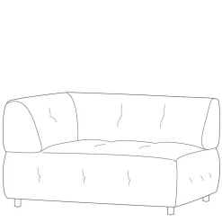 Sofamodul Ecke als Einsitzer in Graubraun Cord - Vita