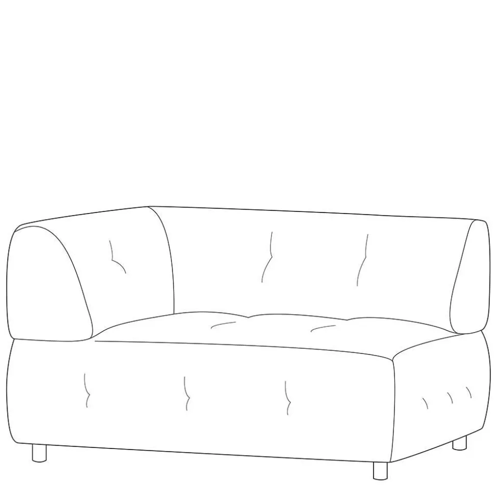 Sofamodul Eckelement in Graugrün - Jasmon