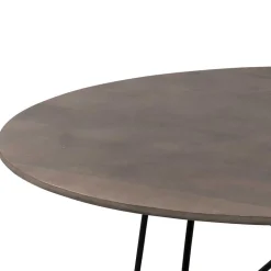 Sofatisch aus Mangobaum Massivholz in Mattsilber - Dosa