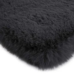 Softer Kunstfellteppich in Anthrazit - Mectilda