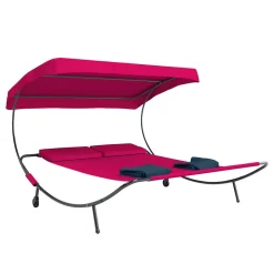 Sonnenliege für zwei Personen in Rot - Conopca