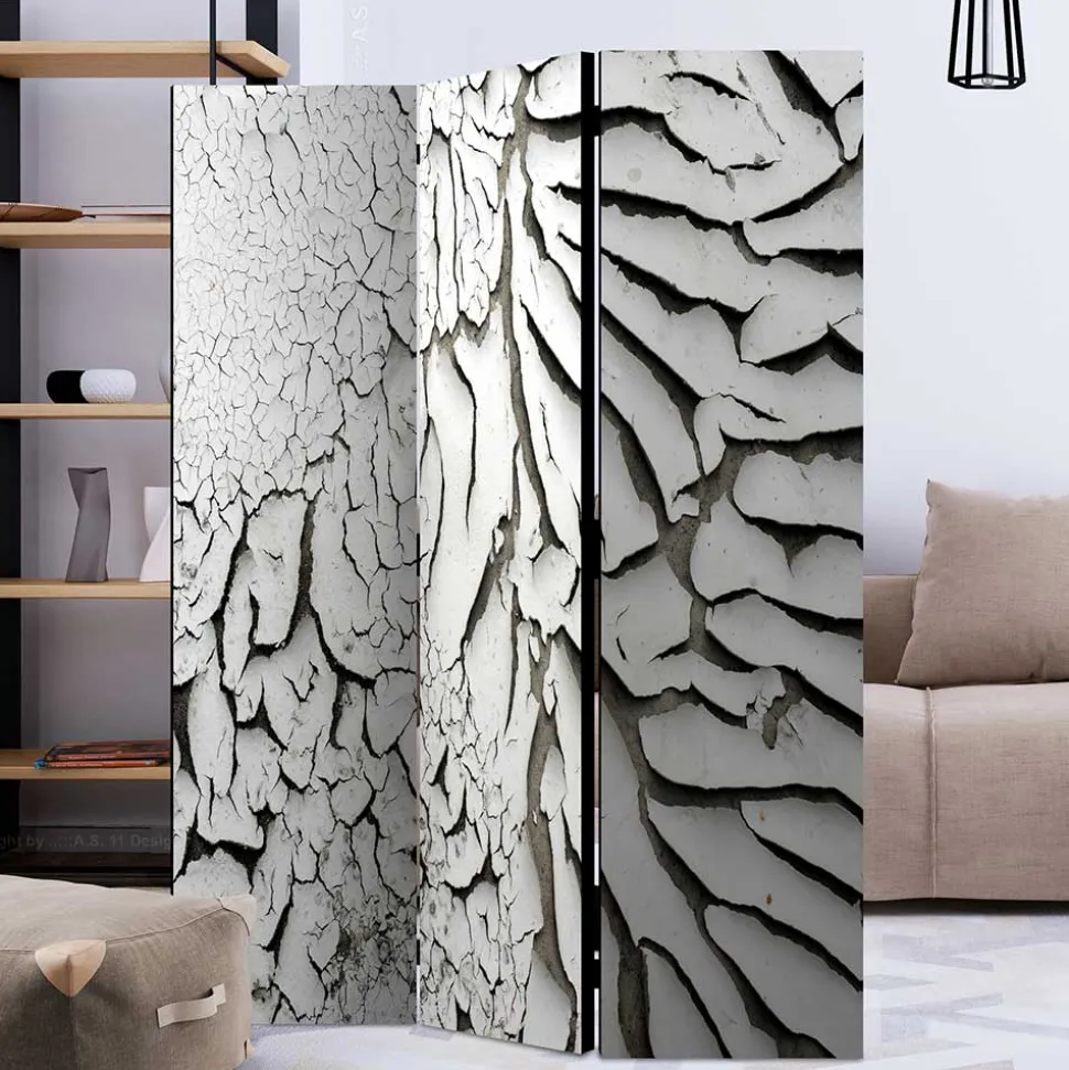 Spanische Wand aus Leinwand & Holz Fichte - Krispa