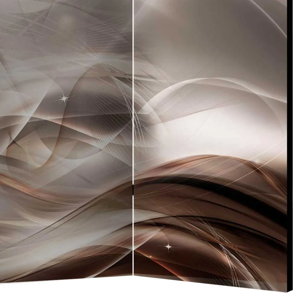 Spanische Wand in Braun & Hellgrau bedruckt - Dennja