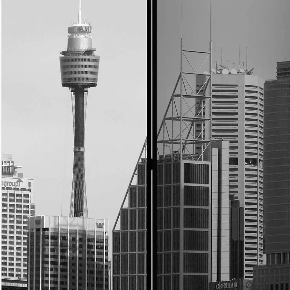 Spanische Wand mit Schwarz Weiß Fotodruck - Daven