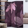 Spanischer Raumteiler mit Blumen Motiv in Lila Rosa - Cino