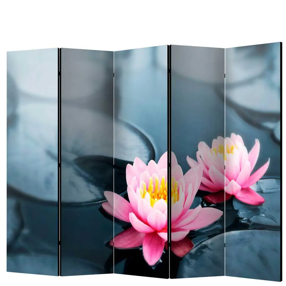 Spanischer Raumteiler mit Foto Rosa Seerose - Emek