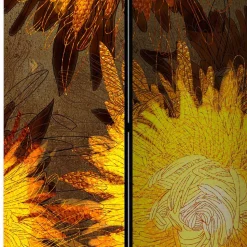 Spanischer Raumteiler mit Sonnenblumen Kunstmotiv - Loazin